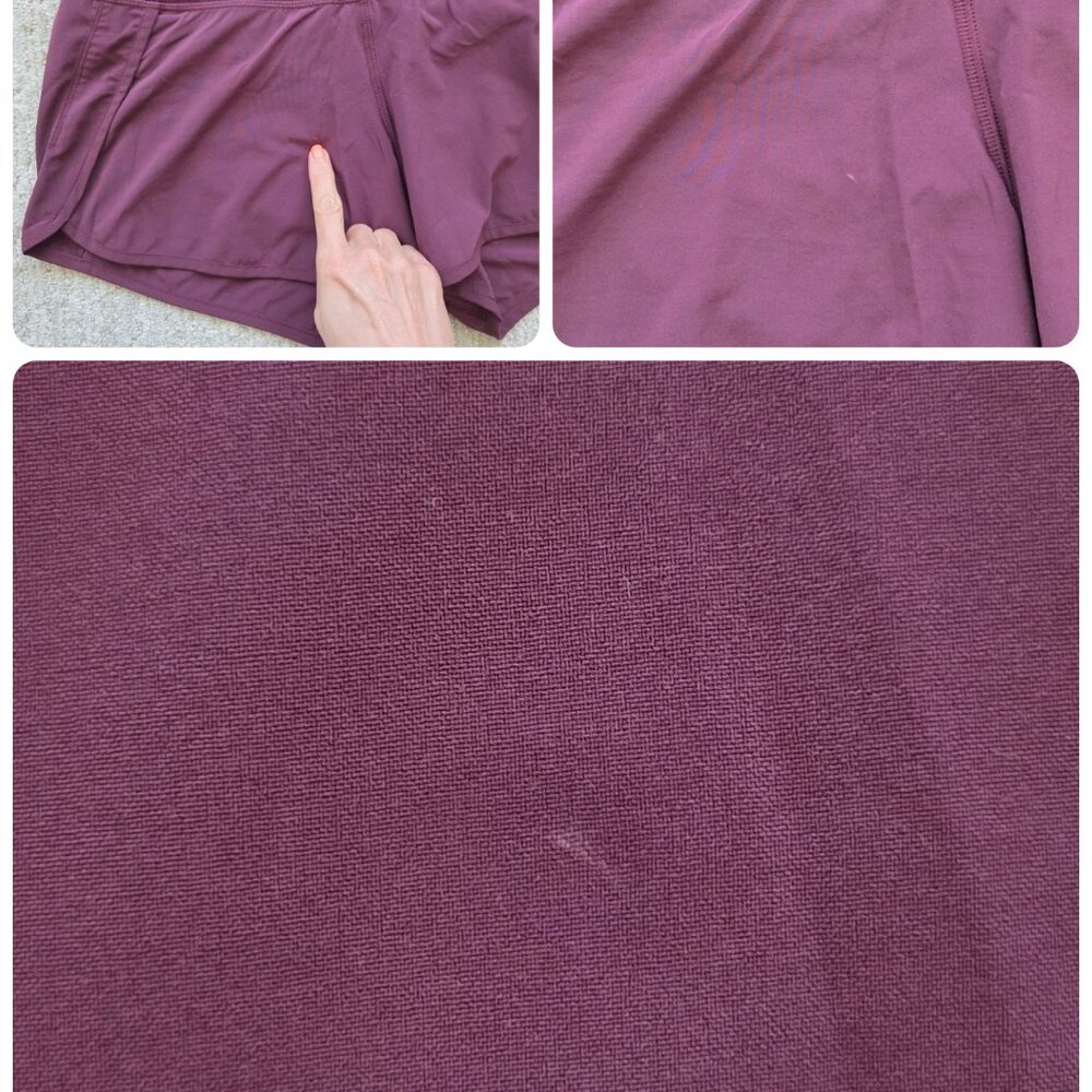 Lululemon Run Times Shorts Women's Size 6 Dark Adobe Burgundy Red 4" Running Gym - Picture 16 of 16